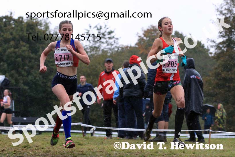 Girls Under-15s 2023 National Cross Country Relays, Berry Hill Park, Mansfield.  Photo: David T. Hewitson/Sports for All Pics